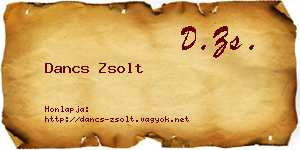 Dancs Zsolt névjegykártya